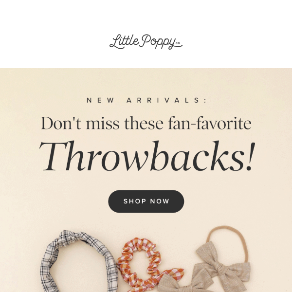 New Arrival Alert: Throwback Bows at Little Poppy Co! 🎀