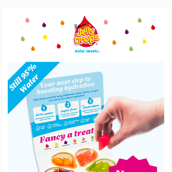 New Jelly Drops Trays: Fresher, tastier & easier to eat