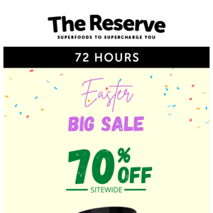 70%OFF ends in 72H! 🏃