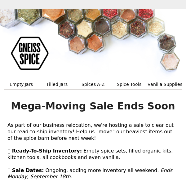 Mega-Moving Sale Ends Soon 🚚