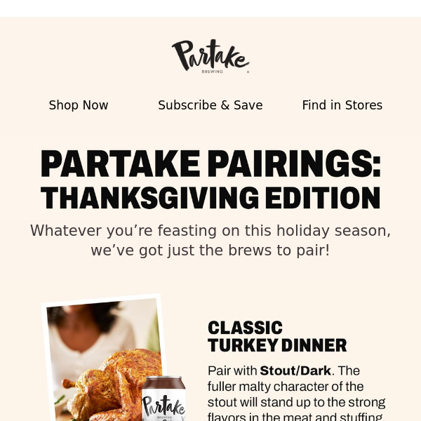 Thanksgiving Pairings from our Brewer