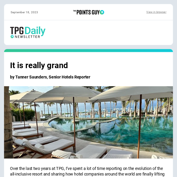 ✈ Favorite All-Inclusive in Mexico, Best Arctic Cruises & More Daily News From TPG ✈