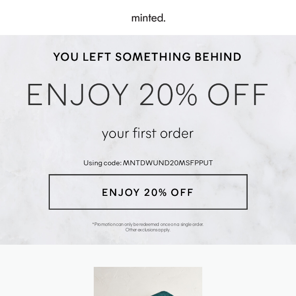 20% off your design selections.