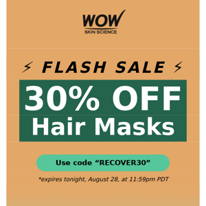 Today only: Save 30% on Hair Masks! 🧡