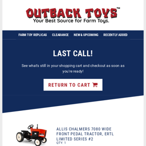 outback toys pedal tractors