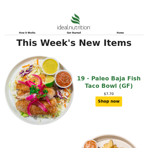 New Week, New Menu: 🐠 Taco Bowl & 🍔 Sliders
