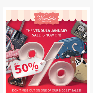 The Vendula January Sale is now on!﻿