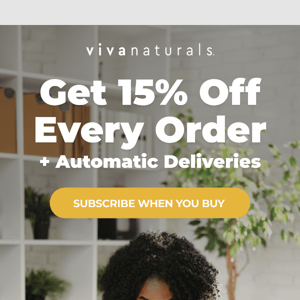 Get 15% Off Every Order