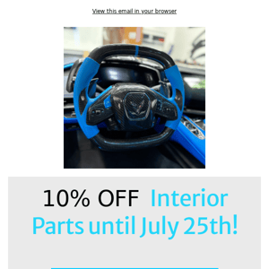 10% Off All Interior Parts For A Limited Time🤩