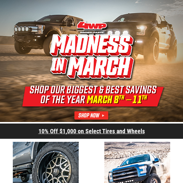 🔥 March Madness Alert: Save 10% Off $1000 on Top Wheel Brands