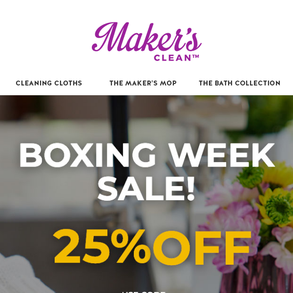 Boxing Week Blowout Sale - Save 25%