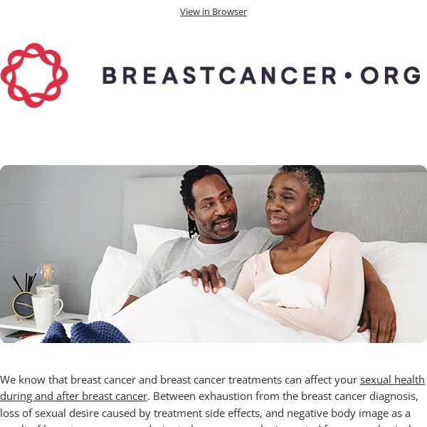 Sex intimacy and body image after breast cancer Breastcancer