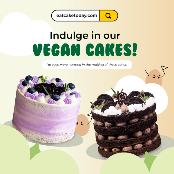 Indulge on our Vegan cakes on World Vegan Day! 💚