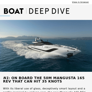On board the shapeshifting 50m Mangusta 165 REV