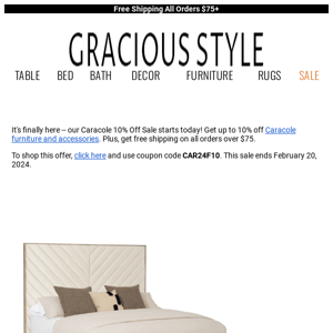 It's here! The Caracole 10% Off Sale | Gracious Style