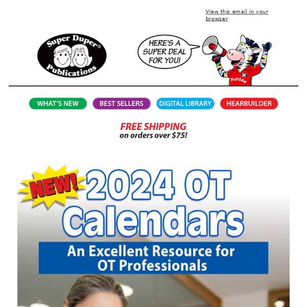 Start the new year with our fresh, fun, FREE 2024 OT calendars…