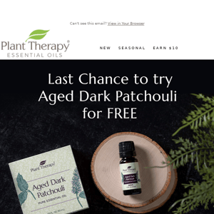 Last chance to try Aged Dark Patchouli for FREE 💸