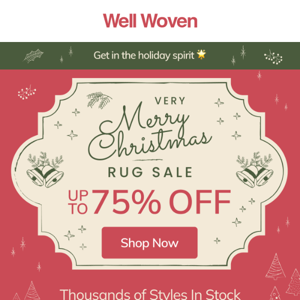 Up to 75% off 🎁 Very Merry Rug Sale