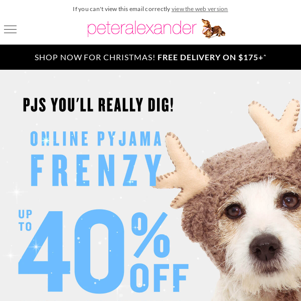 Get Clickin' on PJ Frenzy with up to 40% Off!