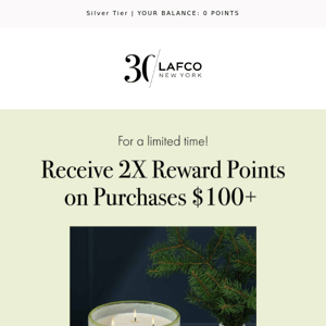 Enjoy 2X points on your purchase!