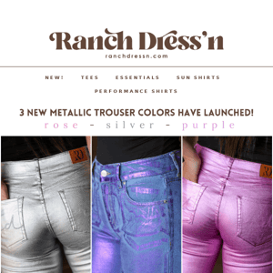3 New Metallic Trouser Colors! 💗🤍💜