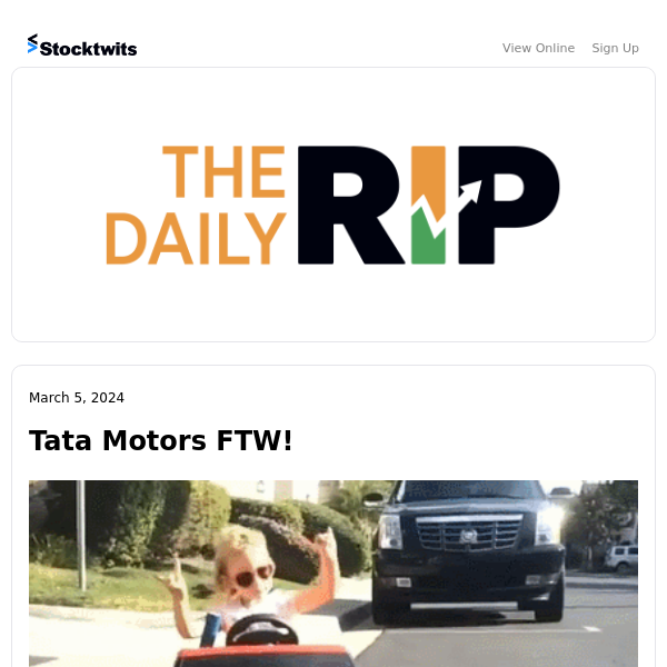 Tata Motors FTW!