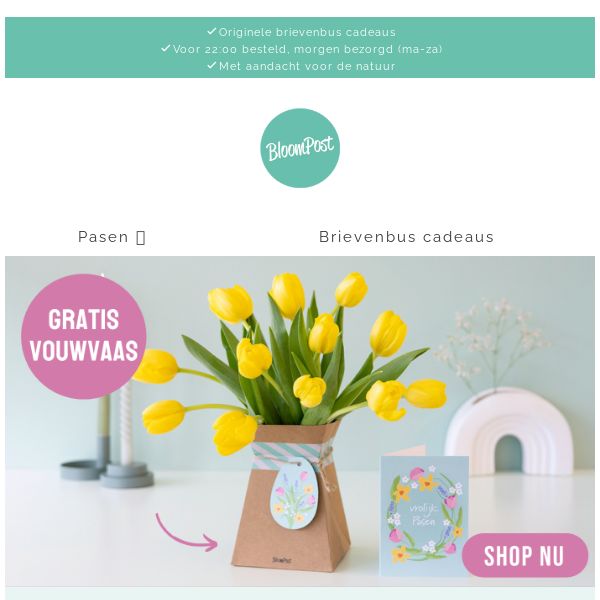 💛 Gratis verrassing bij je brievenbus bloemen!