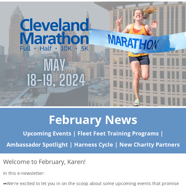 Let's get running!  February E-News❤️  ﻿   ﻿ 