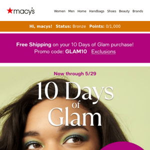 50% off daily beauty deals continues during 10 Days of Glam!
