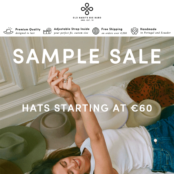 DON'T FORGET – Hats starting at €60! ✨