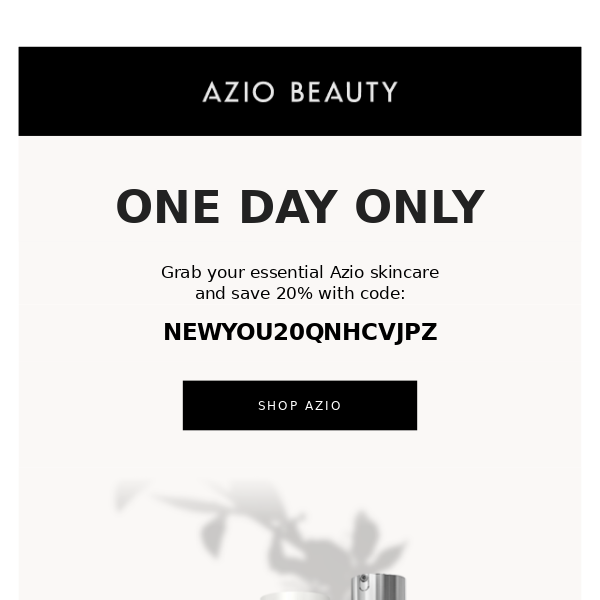(ONE DAY SALE) Start the new year with Azio
