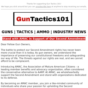 Stand with Amac in Support of Our Second Amendment