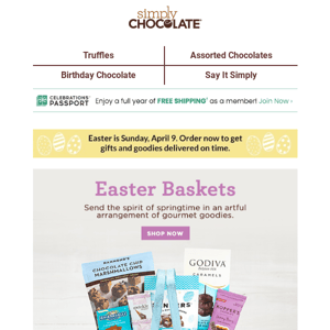 💐 Celebrate Easter with bountiful baskets.