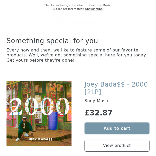 SOON! Joey Bada$$ - 2000 [2LP]