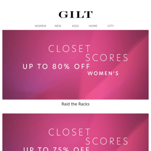 Up to 80% Off Closet SCORES