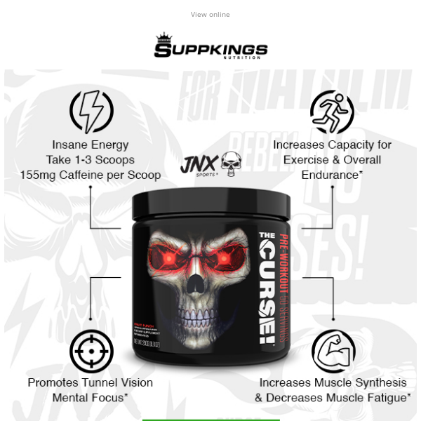 The Curse! Stick 💀 Pre-Workout 💀 JNX Sports