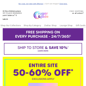 DON’T MISS 50-60% OFF SITEWIDE!