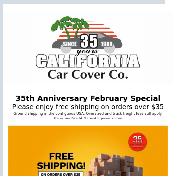 February Special Free Shipping Over $35