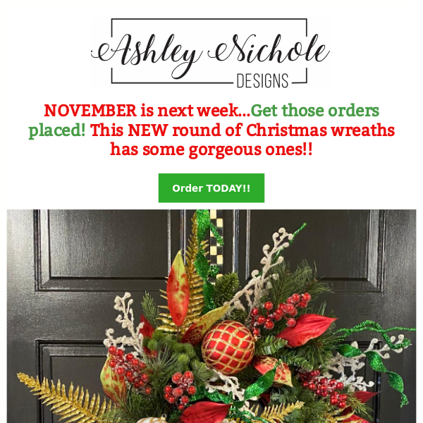 Round #3 of NEW Christmas wreaths...just released!