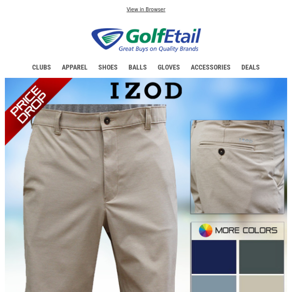 Whoa‼️ $16 IZOD Straight Fit Golf Shorts • 4 Colors • Save BIG Today