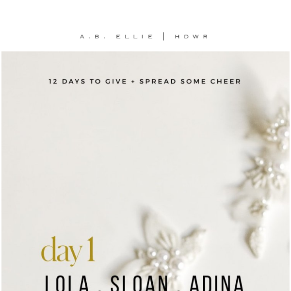 Day 1 - 25% off LOLA + more