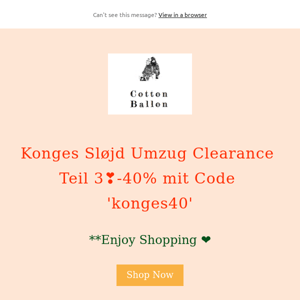  Konges Sløjd Umzug Clearance Teil 3❣️-40% mit Code 'konges40' 