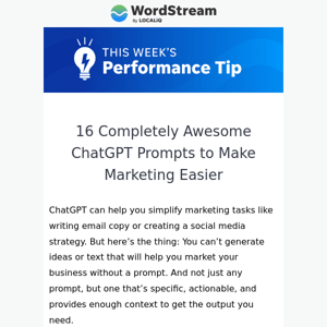 16 awesome ChatGPT prompts to make marketing easier