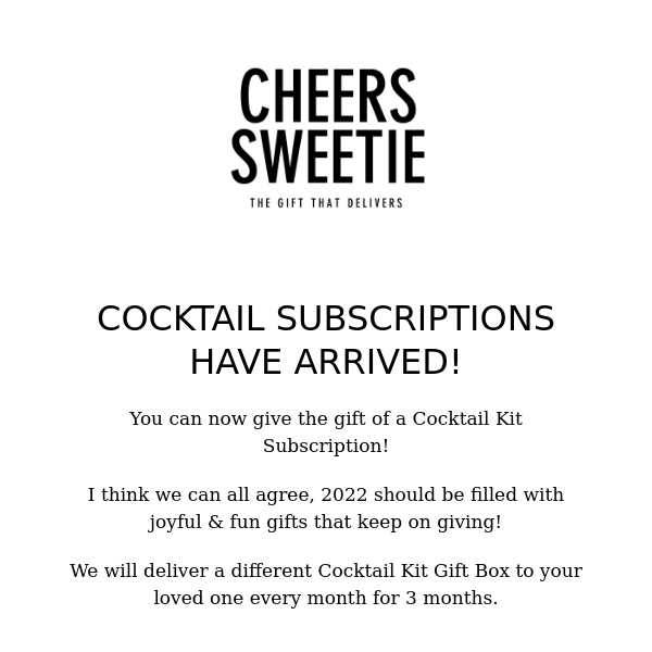 Cocktail Subscriptions are here!!