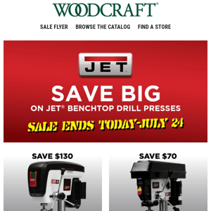 JET® Drill Press Promos End July 24