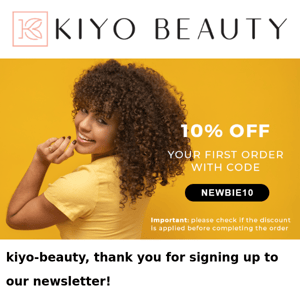 Welcome to Kiyo Beauty ❤️ Your 10% Off