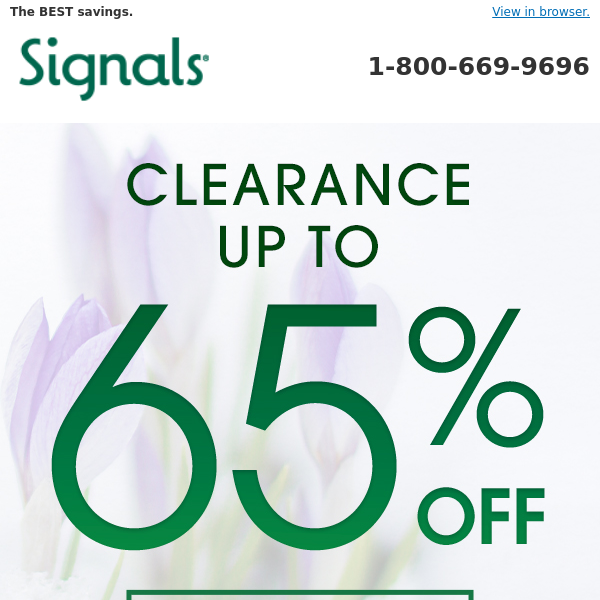 Shop Clearance: Up to 65% Off