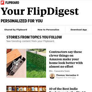 What's new on Flipboard: Stories from Lifestyle, Health, Business and more