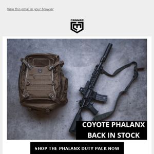 The Phalanx Duty Pack Back In Stock