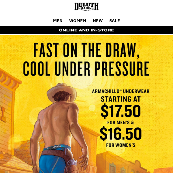 Armachillo Underwear On SALE - Cool Where It Counts! - Duluth Trading  Company